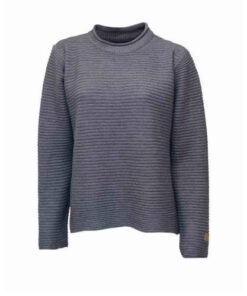 mönsterstickad ulltröja grå