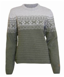 Jaquardmönstrad lammullströja