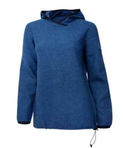 Ullhoodie blå