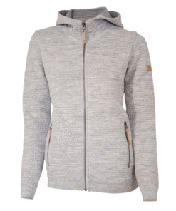 hoddie ull/tencel ljusgrå