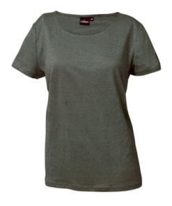 T-shirt 100% lin olivgrön