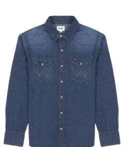 Wrangler jeansskjorta mörkblå