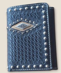 svart plånbok i treviksmodell