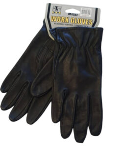 arbetshandske ladies i svart skinn