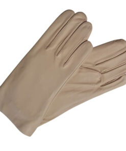 beige handske i skinn