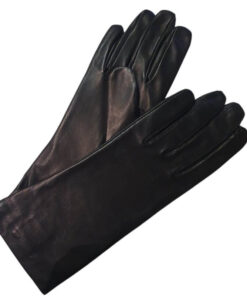 brun handske i skinn