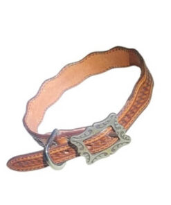 halsband i läder till hund