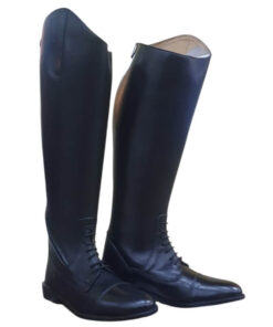 klassisk ridstövel i svart läder