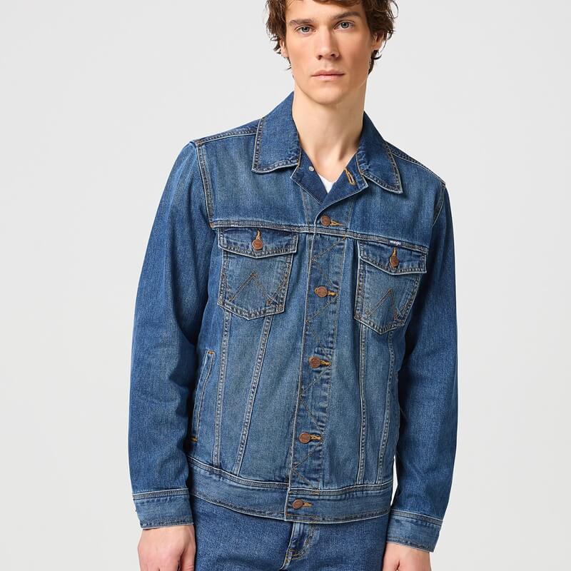 Blå jeansjacka i klassisk stil från Wrangler
