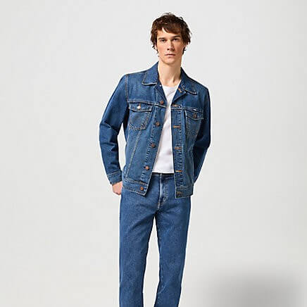 Blå jeansjacka i klassisk stil från Wrangler