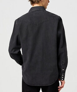 Svart jeansskjorta i westernstil från Wrangler