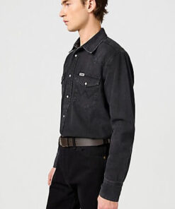 Svart jeansskjorta i westernstil från Wrangler