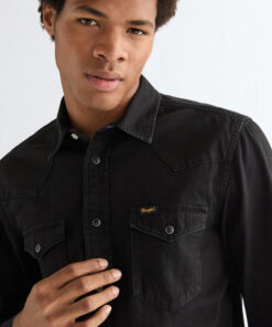 Wrangler jeansskjorta svart