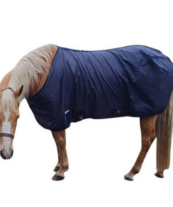 marinblått hästtäcke i nylon