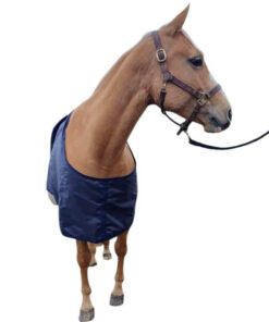 marinblått hästtäcke i nylon
