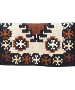 mönstrad vävd sadelfilt i ull för westernsadel