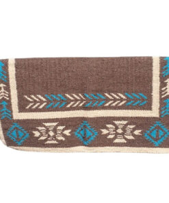 mönstrad vävd sadelfilt i ull för westernsadel