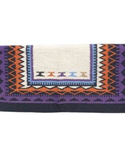 mönstrad vävd sadelfilt i ull för westernsadel