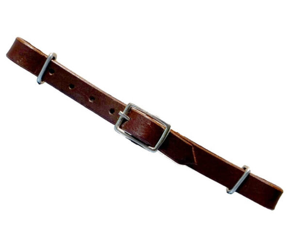 curb strap tillverkad i rödbrunt läder