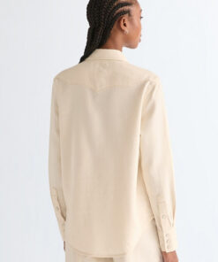 Jeansskjorta från Wrangler ljust naturfärgad