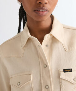 Jeansskjorta från Wrangler ljust naturfärgad