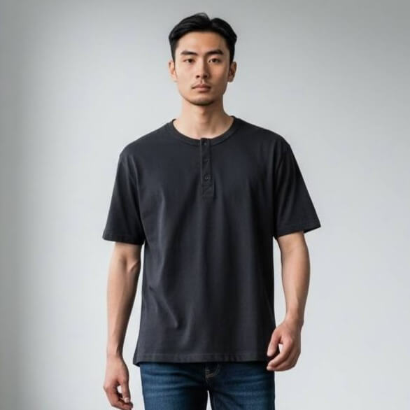 Svart T-shirt med tryck på ryggen